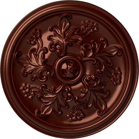 Ekena Millwork Katheryn Ceiling Medallion (Fits Canopies up to 2 1/8"), 14 1/2"OD x 2 3/4"P, Antique Copper CM14KTACS